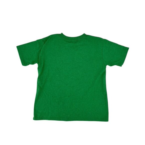 St Patrick’s Day Boys Dino T-Shirt Sz 7-8 Tee Green Happy St Pat-Rex Day Irish - Picture 3 of 7